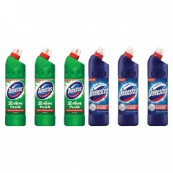 Pachet Promo: 3x Domestos Pine 750 Ml +  3x Domestos Original Blue 750 Ml
