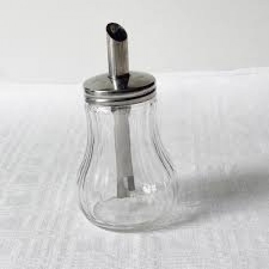 Dozator Din Sticla Pentru Zahar Sau Miere, Dimensiune 6 X 12 Cm, Scurgere Prin Teava