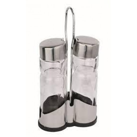Suport 2 Recipiente Pentru Sare, Piper Si Servetel, Dimensiune 9x3 Cm