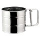 Cana Cu Sita Din Otel Inoxidabil Pentru Faina, Diametru 11 Cm