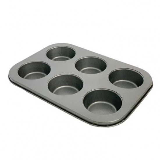 Tava din Teflon pentru Briose, 6 Forme, Dimensiune 27x19 cm