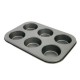 Tava din Teflon pentru Briose, 6 Forme, Dimensiune 27x19 cm