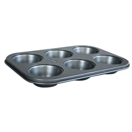 Tava din Teflon pentru Briose, 6 Forme, Dimensiune 27x19 cm