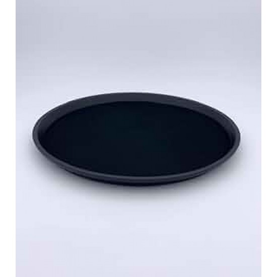 Tava Plastic Rotunda, Diametru 28 Cm, Culoare Neagra, Tava De Plastic Pentru Servire