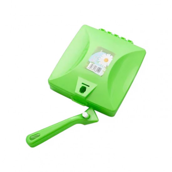 Perie Pentru Covoare Cu 3 Roti, Maner Detasabil Pentru Manevrare Usoara, Dimensiune 17x11x3 Cm, Culoare Multicolora