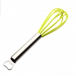 Tel Din Silicon Cu Maner Din Inox Si Cu Desfacator De Sticle La Capat