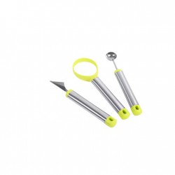 Set 3 Ustensile Pentru Modelat Fructe, Material Inox Si Plastic, Culoare Multicolor