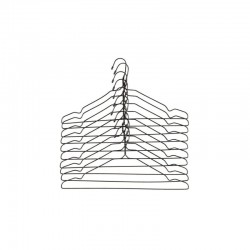 Set 10 Umerase Metalice, Culoare Gri, Dimensiune 41 X 20 Cm