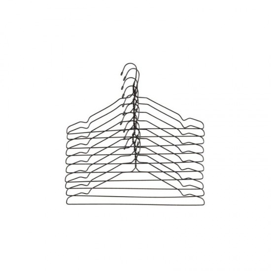 Set 10 Umerase Metalice, Culoare Gri, Dimensiune 41 X 20 Cm