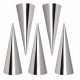 Set 6 Forme Conice Pentru Rulouri, Inaltime 12 Cm, Diametru 3.5 Cm, Realizat Din Aluminiu Rezistent