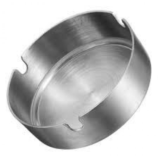 Scrumiera Din Inox Rotunda, Dimensiune 10x3 Cm, Culoare Argintie