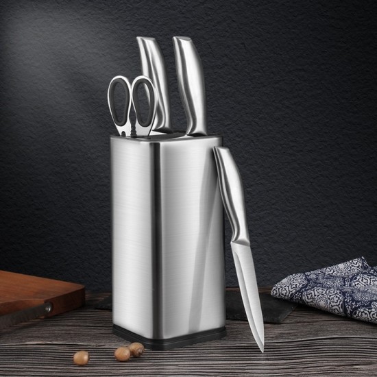 Suport Cutite Din Inox, 15 Compartimente, Dimensune 24 X 11 X 11 Cm