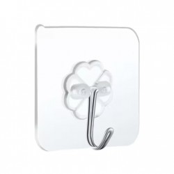 Cuier Transparent Cu Adeziv Super Rezistent, Material Inox/pvc, Cuier Pentru Haine, Accesorii, Prosop, Halat, Etc