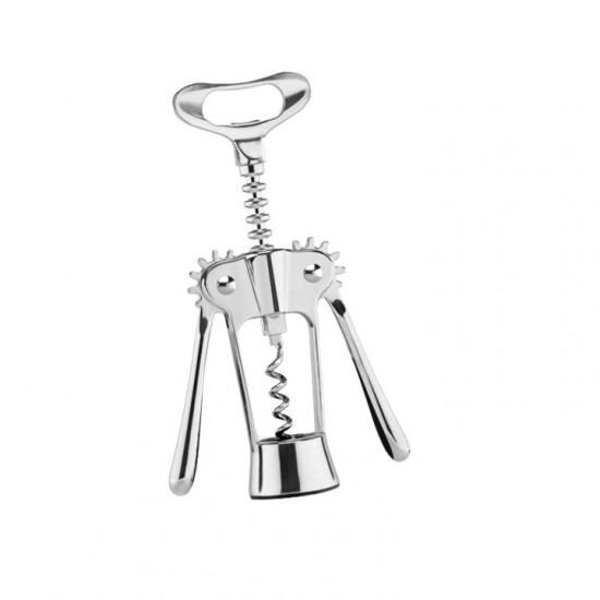 Tirbuson De Vin Multifunctional Din Inox, Culoare Argintiu, Manere In Forma De Aripi