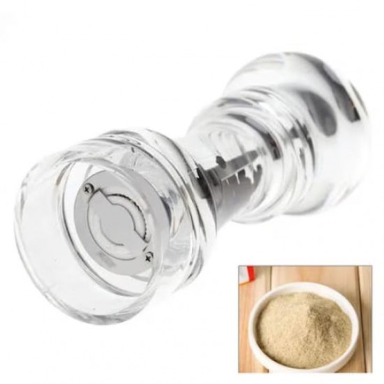 Rasnita Pentru Sare Sau Piper Din Plastic Transparent, Dimensiune 16x5,5 Cm