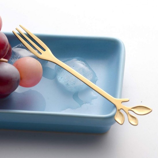 Set 6 Furculite Aurii Design Copacul Vietii, Dimensiune 12,5x2 Cm