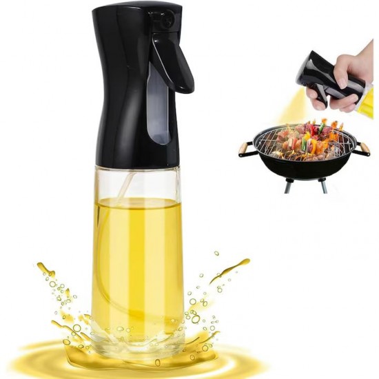 Sticla Cu Pulverizator Pentru Ulei, Otet Sau Alte Lichide, Capacitate 300 Ml, Capac Negru