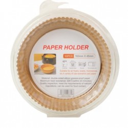 Set 50 Hartii De Copt Pentru Friteuza, Forma Rotunda, Dimensiuni 16x16x4.5 Cm