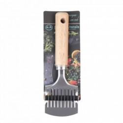 Cutit Pentru Taitei Cu Maner Din Lemn Si Cap Metalic, Dimensiune 19,5x6 Cm