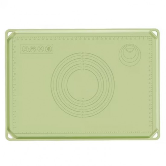 Plansa Pentru Aluat Din Silicon, Dimensiune 50 X 40 Cm, Culoare Verde