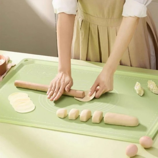 Plansa Pentru Aluat Din Silicon, Dimensiune 50 X 70 Cm, Culoare Verde