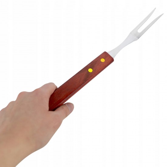 Furca Pentru Gratar Cu Maner Din Lemn