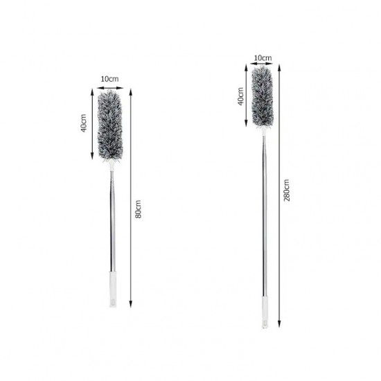 Pamatuf Cu Maner Telescopic Pentru Praf, Lungime 80 - 280 Cm, Culoare Gri, Dimensiuni Pamatuf 40 X 10cm