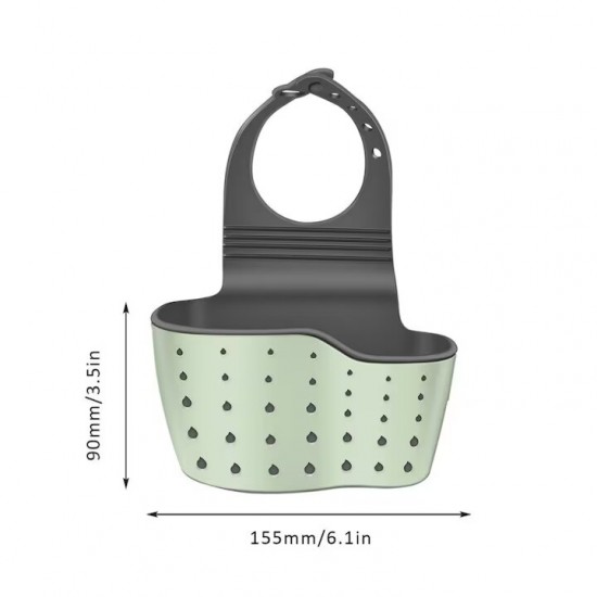 Suport Pentru Burete Vase Din Plastic, Dimensiune 24x13 Cm, Orificii Scurgere Si Agatatoare Reglabila, Culoare Multicolora