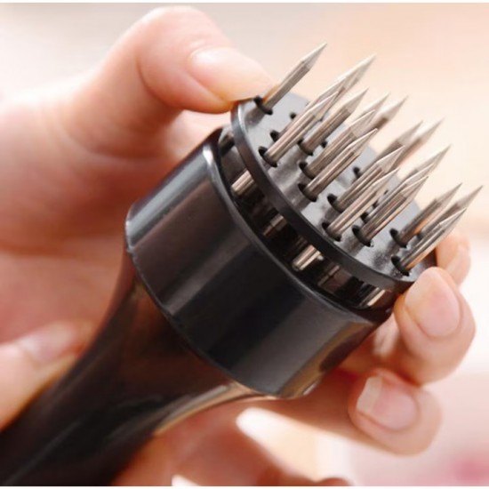 Fragezitor Cu Tije Ascutite Pentru Carne, Material Inox + Pvc, Culoare Neagra