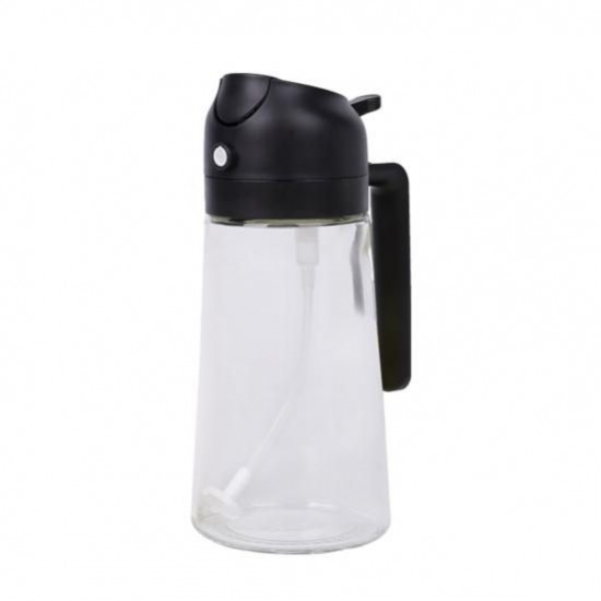 Sticla Pentru Ulei 2 In 1, Cu Pulverizator Si Dozator, Capacitate 470ml, Capac Culoare Multicolora