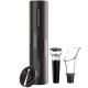 Set De 4 In 1 Tirbuson Electric, Taietor De Folie, Aerator De Vin, Dop, Culoare Negra