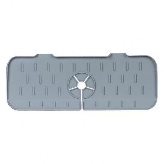 Suport Pentru Burete Si Detergent Din Silicon, Culoare Gri, Dimensiune 37 X 14 X 0.8 Cm