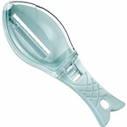 Curatator Din Plastic Solzi De Peste, Recipient In Forma De Peste Cu Capac Pentru Solzi, 16x6 Cm, Culoare Multicolora