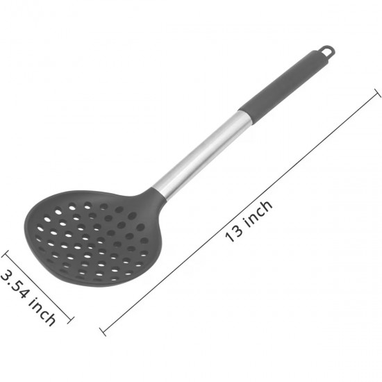 Spumiera Din Silicon Cu Maner Din Inox, Palete De Gatit Pentru Bucatarie