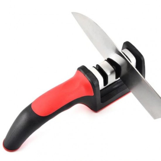 Dispozitiv Pentru Ascutit Cutite Cu Maner Antialunecare, 3 Nivele Ascutire