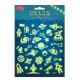 Abtibilduri DACO Lipeste si Lumineaza, Model Cosmos, Galben Fosforescent, 30 Buc/Set, Abtibilde Galaxie, Autocolante Fosforescente, Stickere Decorative, Stickere pentru Copii, Abtibilduri Copii, Abtibilduri pentru Mobila, Autocolante Decorative