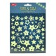 Abtibilduri DACO Lipeste si Lumineaza, Model Stele, Galben Fosforescent, 54 Buc/Set, Autocolante Stelute, Autocolante Fosforescente, Stickere Decorative, Stickere pentru Copii, Abtibilduri Copii, Abtibilduri pentru Mobila, Autocolante Decorative