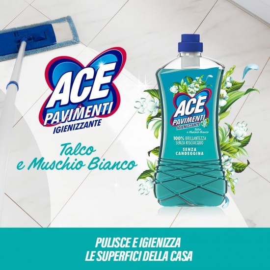 Detergent Pentru Pardoseli Ace, Talc&mosc Alb, 1l