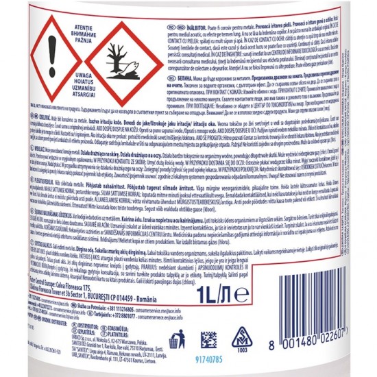 Ace Pin Fresh, Inalbitor Pentru Rufe Pe Baza De Clor, Flacon 1l