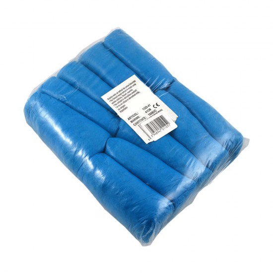 Set 100 Acoperitori Pantofi Din Plastic Plus Medica, Culoare Albastra