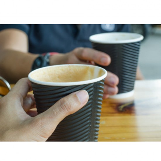 Set Pahare din Plastic pentru Cafea Reutilizabil, Mix de Modele, Capacitate 400 ml, 5 Buc/Set