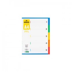 Index Plastic A4 1-5 D.rect 009400