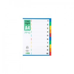 Index Plastic A4 1-10 D.rect 009401