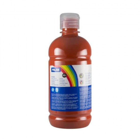 Vopsea Tempera MILAN, 500 ml, Maro, Tempera Lichida, Tempera 500 ml, Culori Tempera 500 ml, Vopsea Tempera 500 ml, Vopsele Tempera, Acuarele Tempera, Culori Tempera, Vopsea Pictura, Tempera Acuarele, Culoare Tempera, Culori pentru Pictura
