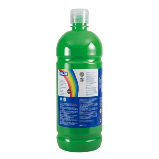 Tempera MILAN, 1000 ml, Vopsea Verde Deschis, Tempera Verde Deschis, Tempera Verde 1L, Vopsea Tempera, Vopsele Tempera, Acuarele Tempera, Culori Tempera, Vopsea Pictura, Tempera Lichida, Culori Tempera 1L, Tempera la Bidon
