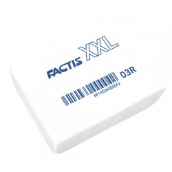 Radiera Dreptunghiulara FACTIS XXL, Alba, Cauciuc Sintetic, Radiera Alba, Radiera Dreptunghiulara, Radiere, Guma de Sters, Gume de Sters, Radiera Creion, Radiere Creion, Radiera Cauciuc, Radiera Simpla, Instrumente de Sters, Rechizite