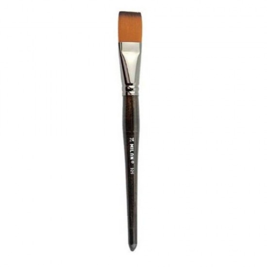 Pensula MILAN Seria 321, Numarul 24, Varf Lat, Par Sintetic, Pensule MILAN, Pensule pentru Pictura, Rechizite, Pensule Desen, Pensule cu Varf Lat, Pensule Desen cu Par Sintetic, Pensule Late, Materiale Pictura