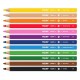 Set 12 Creioane Color MILAN Maxi, Ascutitoare Maxi Inclusa, Corp din Lemn Hexagonal, 12 Culori Diferite, Set Creioane Colorate, Creioane Colorate, Creioane pentru Desen, Creioane Colorate pentru Scolari, Creioane de Colorat, Rechizite Scolare