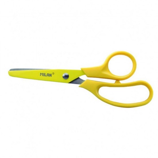 Foarfeca Basic MILAN, Galbena, Lungime 13.4 cm, Foarfece MILAN, Foarfece Basic, Foarfece, Foarfece Scoala, Foarfeca, Foarfece pentru Casa, Foarfeca Universala, Foarfeca de Birou, Foarfeca pentru Hartie si Carton
