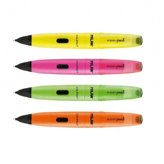 Creion Mecanic Milan Compact Fluo, Mina De 0.9 Mm, Radiera Inclusa, Corp Multicolor Din Plastic
